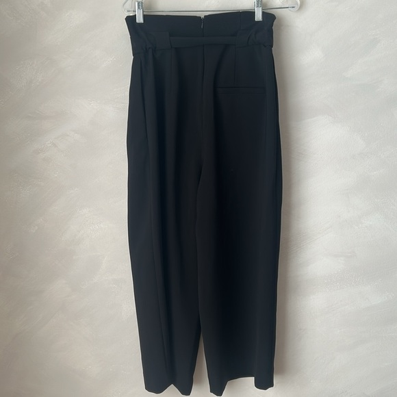 COS high waist paper bag cropped pant culotte with tie belt sz 8 medium - Picture 7 of 9